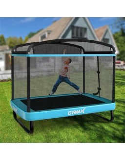 6FT 2-in-1 Kids Fitness Trampoline with Swing and Safety Enclosure Net