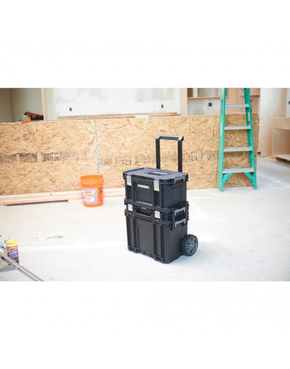 22 in Portable Rolling Tool Box on Wheels Cart Part Organizer Storage Bin